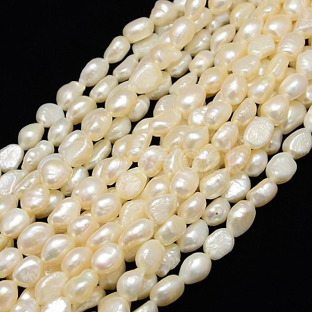 Natural Cultured Freshwater Pearl Beads Strands PEAR-L001-18-1