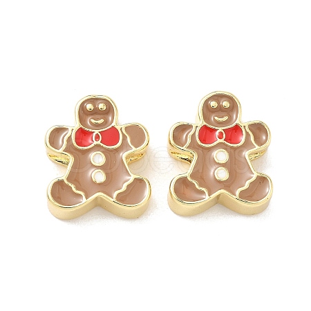 Christmas Brass Enamel Beads KK-I474-G20-1
