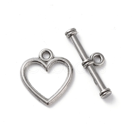 Non-Tarnish 304 Stainless Steel Toggle Clasps X-STAS-A092-08B-P-1