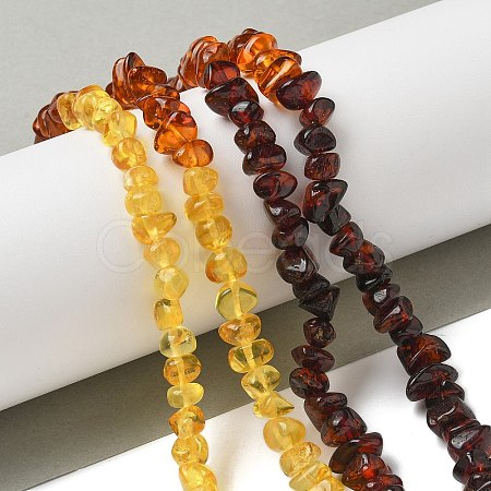 Gradient Color Natural Amber Beads Strands G-K387-F01-01-1