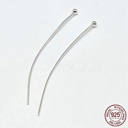 925 Sterling Silver Ball Head Pins STER-F018-03N-02-1