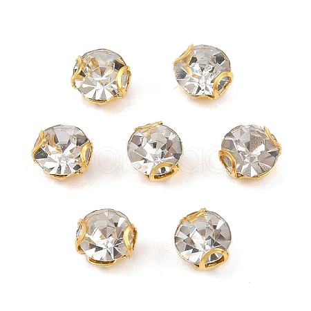 Flat Round Sew on Rhinestone Montee Beads STAS-B107-01B-01G-1