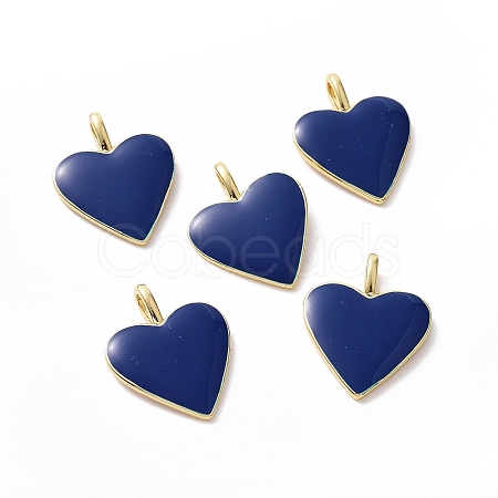 Brass Enamel Pendants KK-P204-14G-D-1
