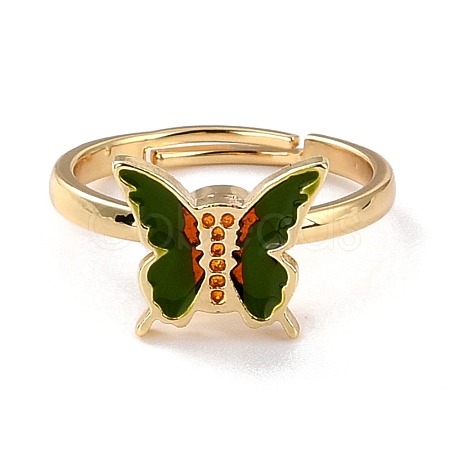 Butterfly Fidget Ring for Anxiety Stress Relief RJEW-P024-01B-1