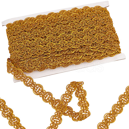 Polyester Braided Lantern Lace Ribbon SENE-WH0003-36C-1