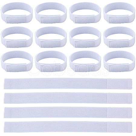 16Pcs Polyester & Nylon Elastic Straps with Hook and Loop Fastener AJEW-FH0007-61B-1
