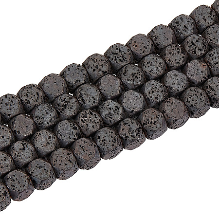 2 Strands Natural Lava Rock Beads Strands G-OC0004-76-1