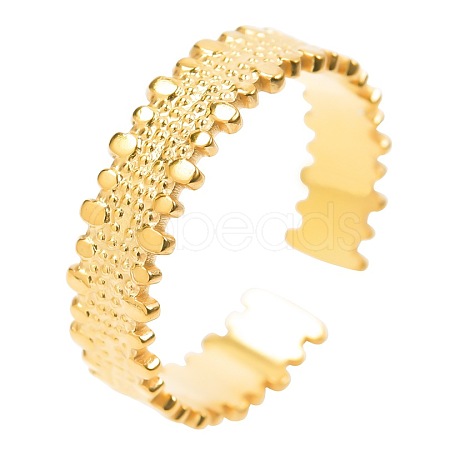 Simple Stainless Steel Open Cuff Rings for Women Men DK9297-2-1