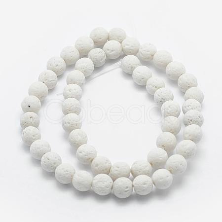 Natural Lava Rock Beads Strands X-G-F531-6mm-G17-1