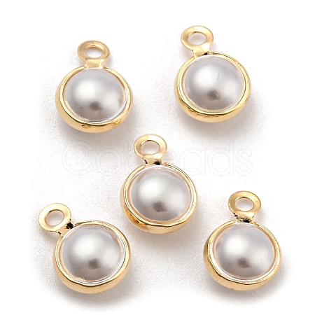 ABS Plastic Imitation Pearl Charms FIND-C039-02B-1