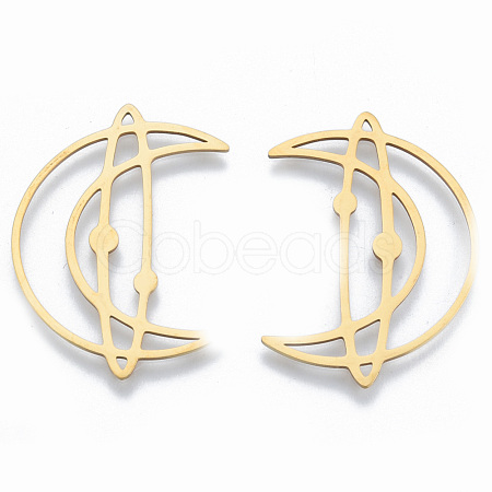201 Stainless Steel Filigree Joiners Links STAS-N090-LA960-2-1