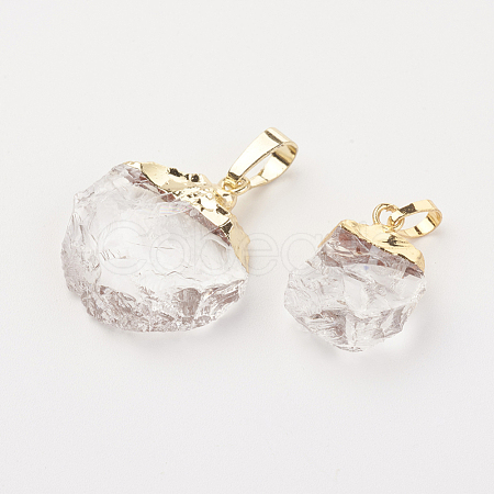 Natural Quartz Crystal Pendants G-F527-04G-1