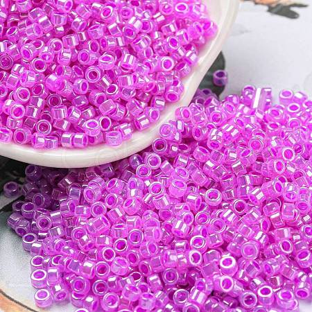 Electroplate Transparent Glass Seed Beads SEED-S042-16A-08-1