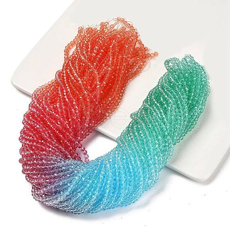 Transparent Painted Glass Beads Strands LS-DGLA-A034-T3mm-A11-1