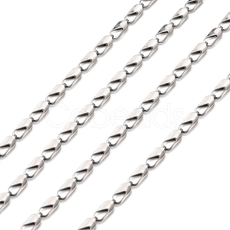 Tarnish Resistant 3.28 Feet 304 Stainless Steel Link Chains X-CHS-K002-25-1