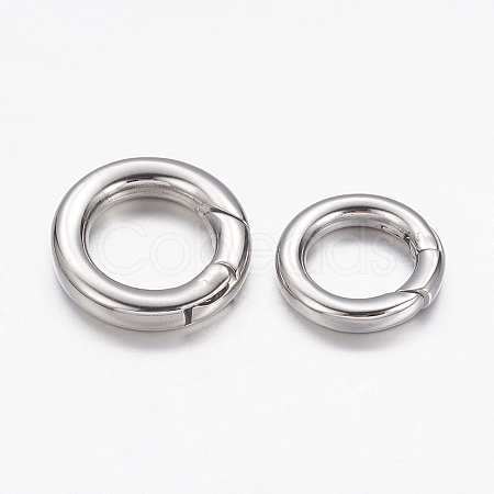 Tarnish Resistant 304 Stainless Steel Spring Gate Rings LS-STAS-D070-01P-1-1