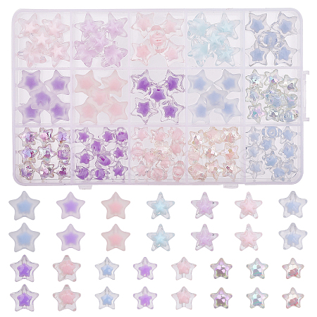 CHGCRAFT 105Pcs 15 Styles Transparent Acrylic Beads TACR-CA0001-25-1