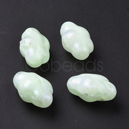 Opaque Acrylic Beads OACR-E014-17G-1