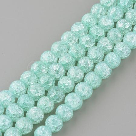 Synthetic Crackle Quartz Beads Strands GLAA-S134-6mm-11-1