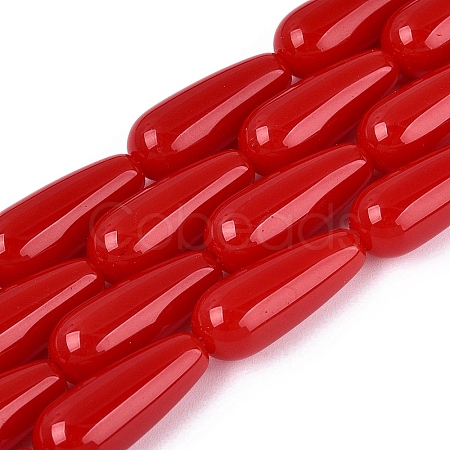 Opaque Glass Beads Strands X-GLAA-Q113-03A-C02-1