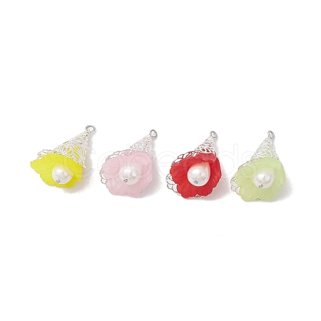 Acrylic & Pearl Pendants PALLOY-TA00128-S-1