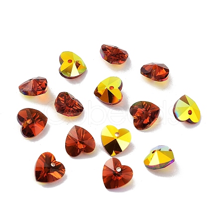 Electroplate Glass Charms GGLA-Z002-02C-1