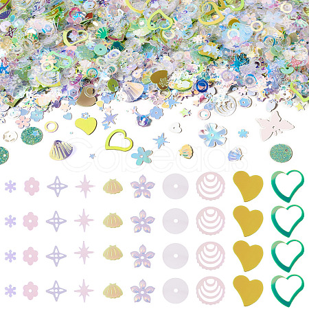 100G Plastic Sequins Beads PVC-TA0001-04E-1
