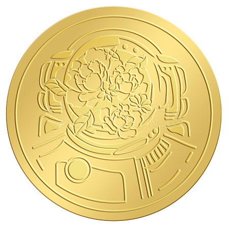 Plastic Self Adhesive Gold Foil Embossed Stickers DIY-WH0211-159-1