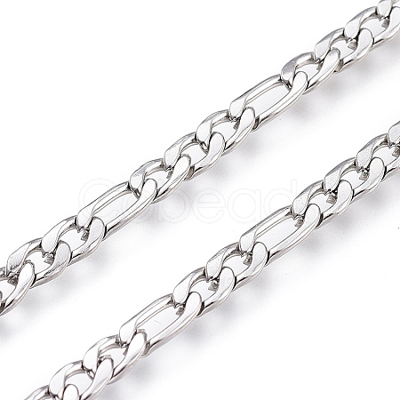 Tarnish Resistant 304 Stainless Steel Figaro Chain CHS-M003-12P-B-1