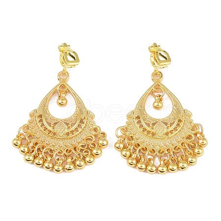 Bohemia Zinc Alloy Clip-on Earrings EJEW-C089-01A-G-1