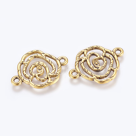 Tibetan Style Links connectors LS-TIBEB-EA10947YKG-AG-LF-1