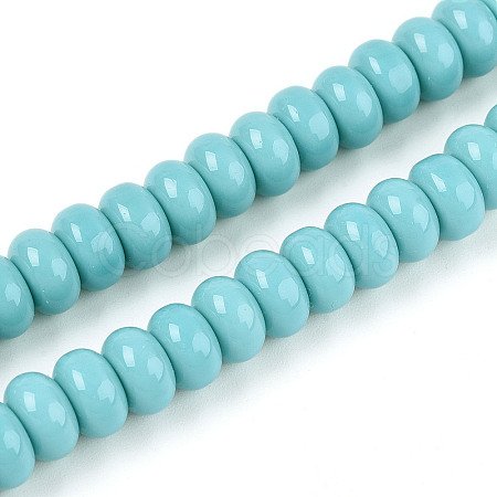 Opaque Solid Color Glass Beads Strands X-GLAA-ZX008-8mm-18R-1