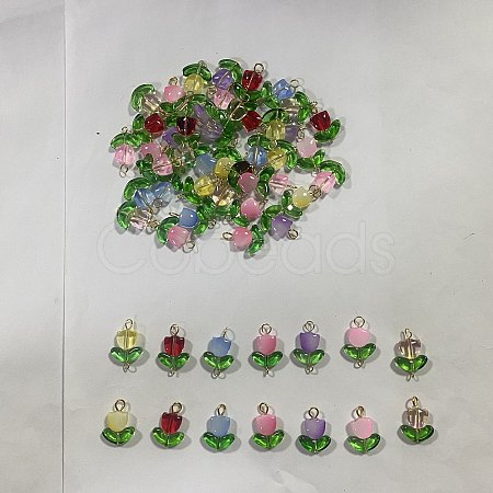 Glass Pendant & Connector Charms Kit PALLOY-TA00139-1