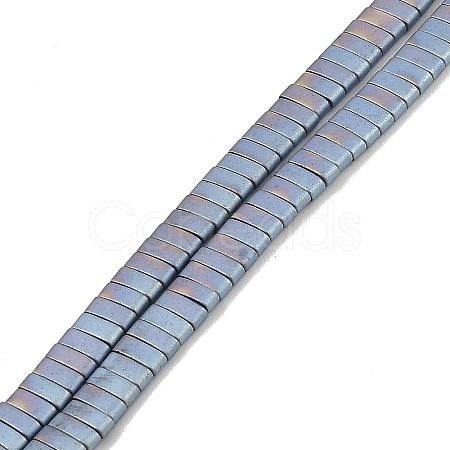 Electroplated Frosted Non-magnetic Synthetic Hematite Beads Strands G-G089-A01-10-1