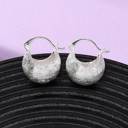 Brass Bag Hoop Earrings EJEW-A143-01B-S-1