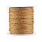 Metallic Thread, Embroidery Thread, for Jewelry Making, Gold, 0.8mm, about 25m/roll, 1roll