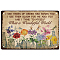 Tinplate Sign Poster, Horizontal, for Home Wall Decoration, Rectangle, Flower Pattern, 300x200x2.2mm