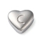 Non-Tarnish 201 Stainless Steel Beads, Stainless Steel Color, Heart, Letter C, 7x8x3.5mm, Hole: 1.5mm