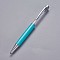 Creative Empty Tube Ballpoint Pens, with Black Ink Pen Refill Inside, for DIY Glitter Epoxy Resin Crystal Ballpoint Pen Herbarium Pen Making, Silver, Turquoise, 140x10mm