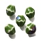 Handmade Porcelain Beads, Rhombus, Olive Drab, 11.5x10mm, Hole: 2mm