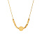 Stainless Steel Pendant Necklace for Women, Round & Cube, Golden, Wheat, 15-3/4 inch(40cm)