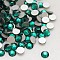 Glass Flat Back Rhinestone, Grade A, Back Plated, Faceted, Half Round, Emerald, SS5, 1.7~1.8mm, 1440pcs/bag