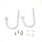 Zinc Alloy U Shape Hook Hangers Curtain, with Plastic Nut and Alloy Screws, for Bag Clothes Curtain Hanging Holder, Other Color, 155x110x8~11mm, Hole: 5mm