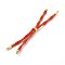 Nylon Cord Silder Bracelets, for Connector Charm Bracelet Making, with Rack Plating Golden Brass Findings, Long-Lasting Plated, Cadmium Free & Lead Free, Orange Red, 8-5/8~9 inch(22~22.8cm), 0.3cm, Hole: 2.6mm