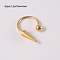 304 Stainless Steel Lip Rings, Cone, Golden, 10x4mm, Pin: 1.2mm