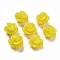 Synthetic Coral Carved Beads, Dyed, Flower, Yellow, 11.5x11.5x8.5mm, Hole: 1.2mm