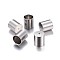 Tarnish Resistant 201 Stainless Steel Cord Ends, End Caps, Column, Stainless Steel Color, 10x9mm, Hole: 0.8mm, Inner Diameter: 8mm