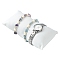 Leather Pillow Jewelry Bracelet Watch Display, White, Size: about 18cm long, 10cm wide, 6cm thick