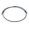 Eco-Friendly Korean Waxed Polyester Cord Bracelet Making, Black, 10-5/8 inch~11 inch(27~28cm), 1mm