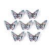 UV Plating Printed Opaque Acrylic Beads PACR-N017-06A-1